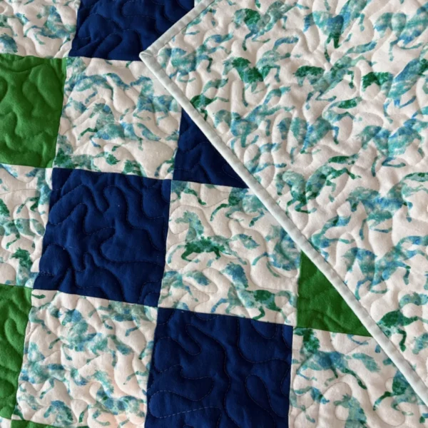 horse baby quilt detail 1