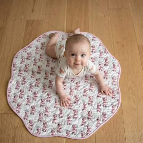 pink bears playmat