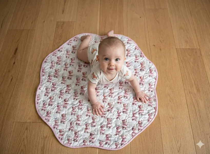 pink bears playmat