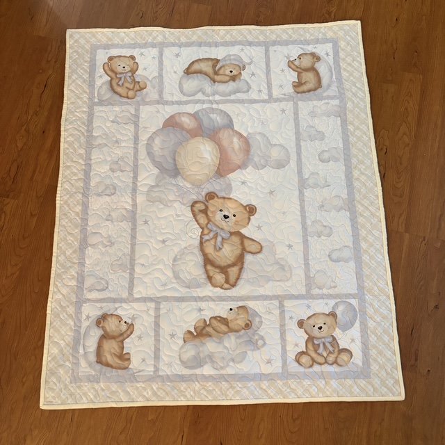 Bears and Balloons Bundle quilt detail full view