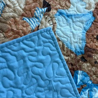 Blue Bears Baby Quilt backing