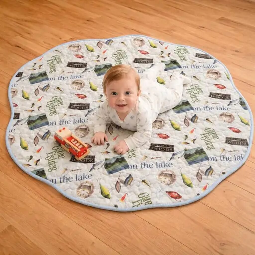 Gone Fishing Playmat with baby