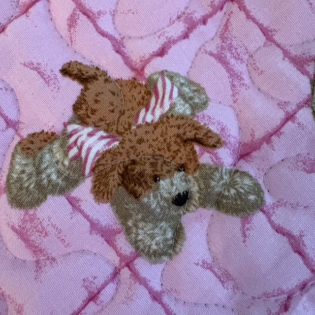 Pink Bears Playmat small bear detail