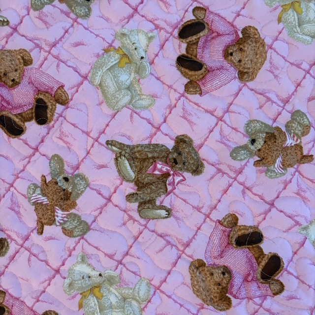 Pink Bears Playmat pattern detail