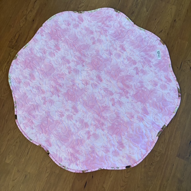 Pink Bear Baby Playmat backing