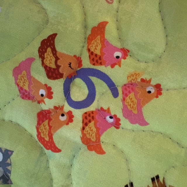 Numbers Quilted Playmat Detail number 6