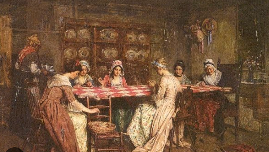 Colonial quilting bee