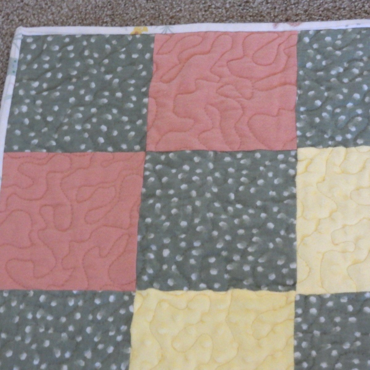 Woodland Magic Baby Quilt detail of squares 2