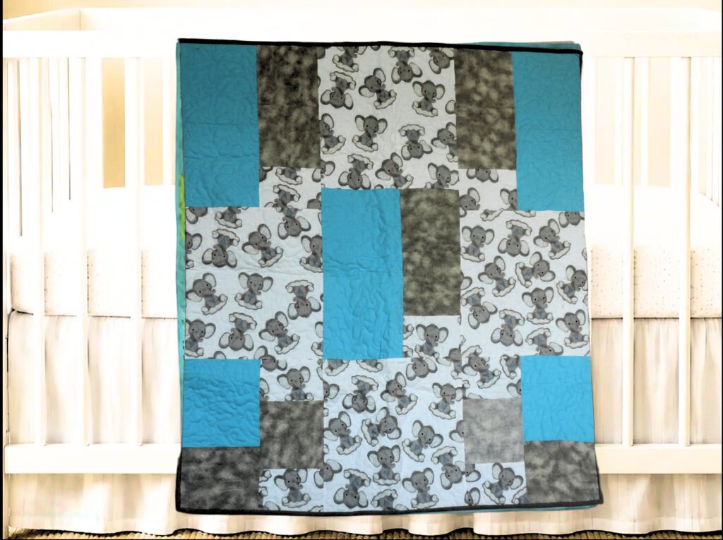 Sweet Elephants Baby Quilt Product Image